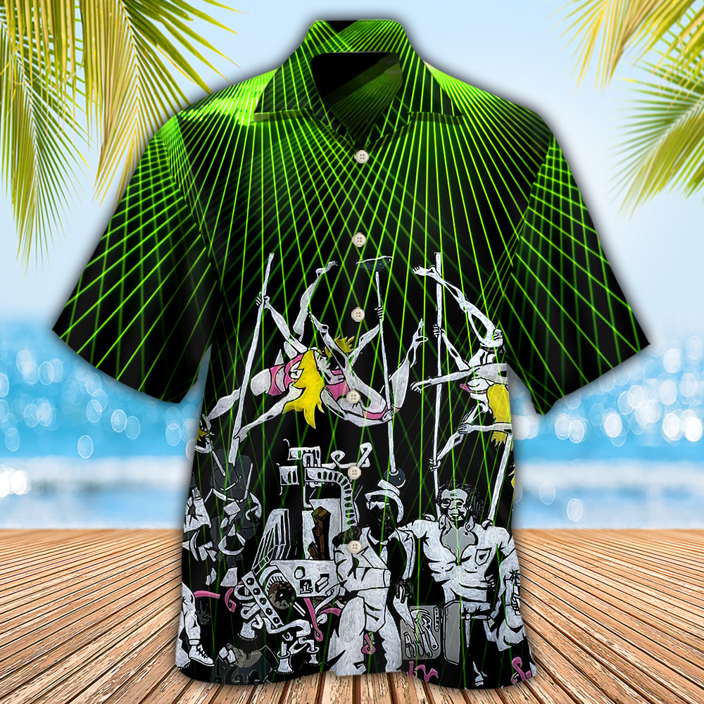 Bachelor Party Club Dancers Hawaiian Shirt For Vacation Days And Relaxed Coastal Outings