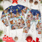 Happy Animals Christmas Long Sleeve Pajamas Set For Winter Nights And Thoughtful Gifting