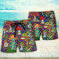 Hippie Mushroom Peace Lover Beach Shorts For Warm Weather Travel And Everyday Comfort