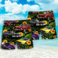 Muscle Car Tropical Vibe Beach Shorts Print Detail For Beach Activities And Vacation Wear
