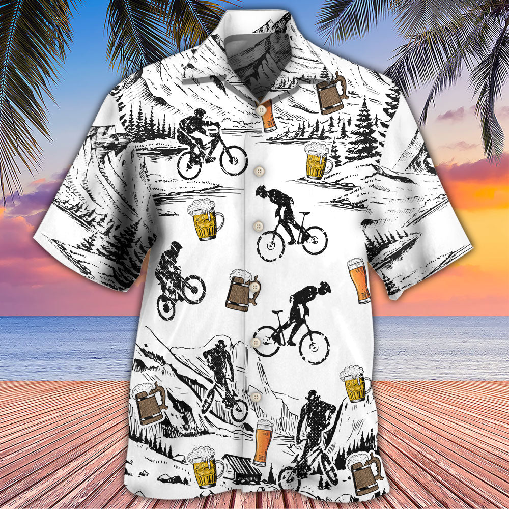Beer Mountain Bikes Hawaiian Shirt For Summer Vacation And Beach Travel