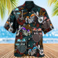 Drum Drums Motorcycles Hawaiian Shirt Artwork Detail For Resort Trips And Outdoor Activities