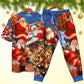 Rooftop Santa Holiday Short Sleeve Pajamas Set For Christmas Mornings And Relaxed Lounging