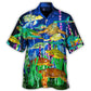 Turtle Ocean Hawaiian Shirt Design Detail For Beach Days And Holiday Travel