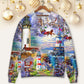 Lighthouse Christmas Santa Be A Light Sweater For Festive Family Events Casual Wear And Holiday Gift Giving