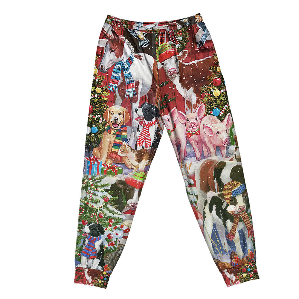 Farmhouse Christmas Joy Short Sleeve Pajamas Set For Festive Sleepovers And Family Photos