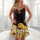 Tacos Fast Food Delicious V-Neck Sleeveless Cami Dress For Summer Vacations Festivals And Casual Everyday Wear