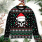 Christmas Skull Santa Hat Candy Sweater For Holiday Travel Winter Outings And Cheerful Gift Giving