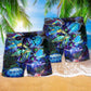 Turtle See You Next Wave Beach Shorts Pattern View For Island Getaways And Summer Trips