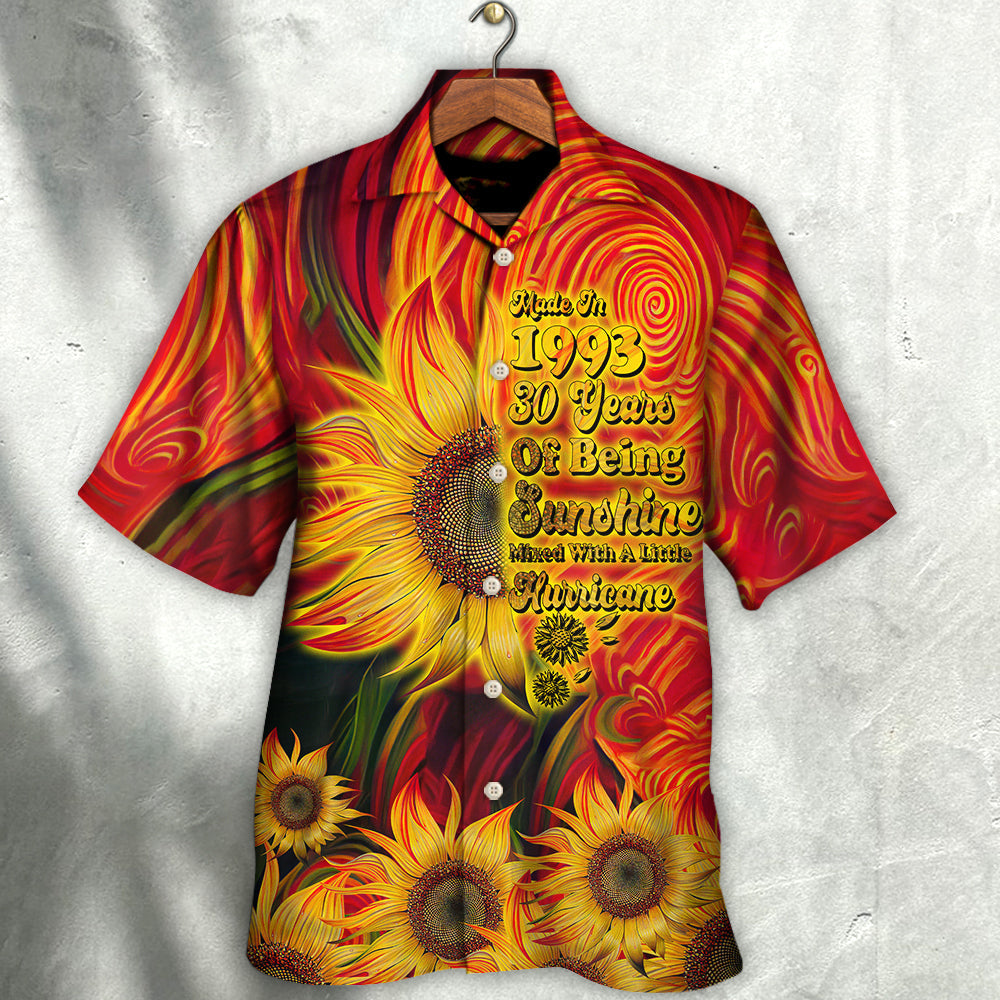 Sunshine Birthday Celebration Hawaiian Shirt Design Detail For Sunny Adventures And Casual Wear