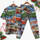 Farmhouse Christmas Happiness Short Sleeve Pajamas Set For Holiday Bedtime And Cozy Home Wear