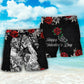 Skull Valentine Beach Shorts Pattern Detail For Beachside Relaxation And Comfortable Daily Wear