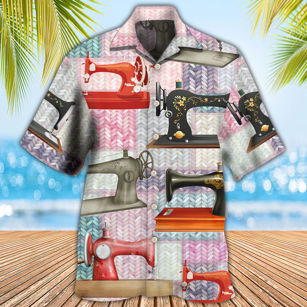 Quilting Machine Knit Fabric Hawaiian Shirt For Vacation Days And Relaxed Coastal Outings