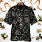 Neon Christmas Light Hawaiian Shirt Pattern Detail For Vacation Style