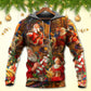 Santa Gift Holiday Hoodie For Festive Streetwear Winter Outings And Christmas Celebrations