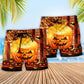 Halloween Fun Celebration Beach Shorts Pattern Detail For Relaxed Warm Weather Outfits