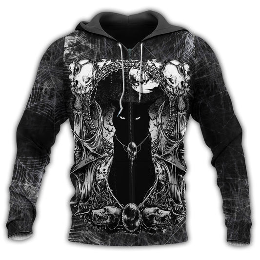 Black Cat Spooky Movie Night Hoodie For Spooky Season Events Everyday Wear And Gift Ideas