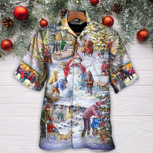 Christmas Winter Santa Hawaiian Shirt For Poolside Relaxation And Sunny Getaways