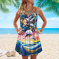 Dolphin Loves V-Neck Sleeveless Cami Dress For Ocean Lovers And Sunny Getaways