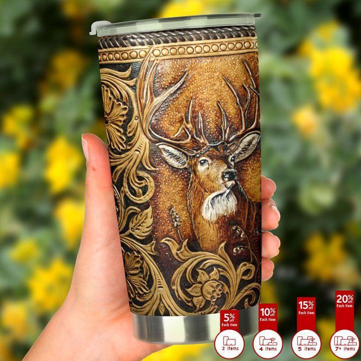 Hunting Love Deer 20 Oz Tumbler For Coffee Travel And Daily Drinks