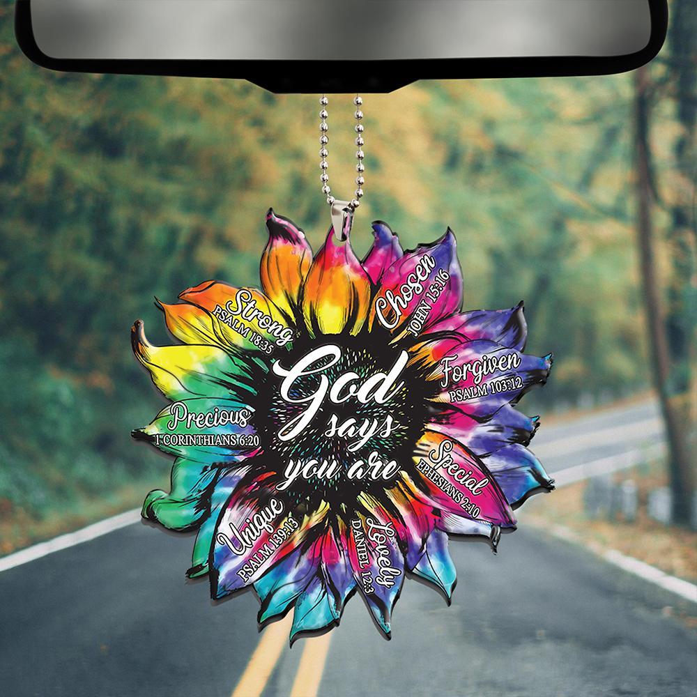 Tie Dye Sunflower God Says You Are 20 Oz Tumbler For Coffee Travel And Daily Drinks