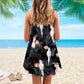 Parrot Loves V-Neck Sleeveless Cami Dress For Island Holidays And Thoughtful Gifting