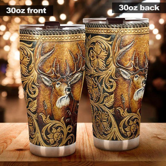Hunting Love Deer 20 Oz Tumbler For Coffee Travel And Daily Drinks