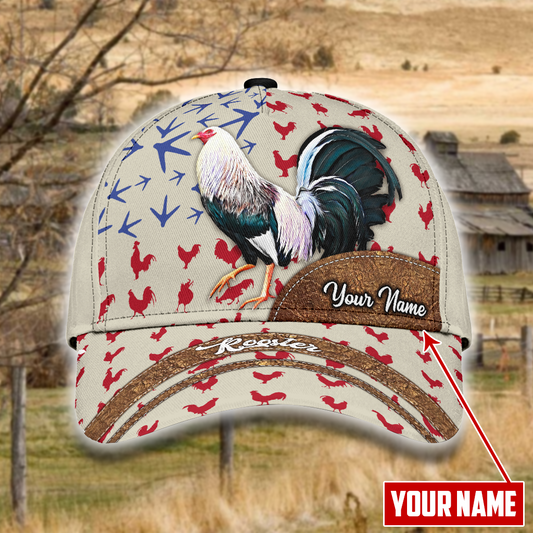 Personalized Rooster Farm Classic Cap For Daily Wear Travel And Outdoor Activities