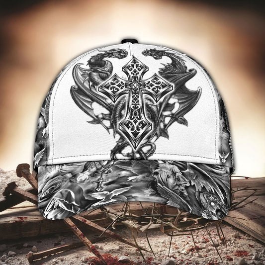 Faith Cross Dragons All Over Print Classic Cap For Seasonal Events Outdoor Trips And Everyday Comfort