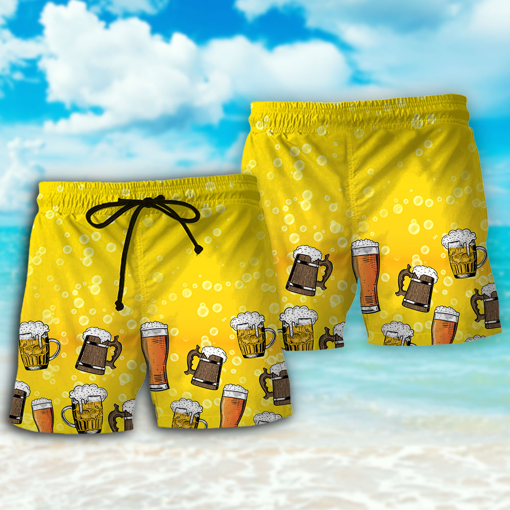 Beer Lacrosse Humor Quote Beach Shorts For Summer Vacation And Coastal Travel