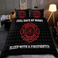 Firefighter Safety Pride Bedding Cover For Firefighter Bedroom Decor