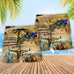 Peace Symbol Beach Shorts Pattern Detail For Vacation Style And Laid Back Styling