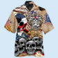 Patriotic Outdoor Heritage And Skull Hawaiian Shirt With All Over Print For Coastal Trips Outdoor Events And Relaxed Summer