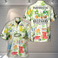 Vintage Gardening Hawaiian Shirt Fabric Pattern Detail For Outdoor Gatherings