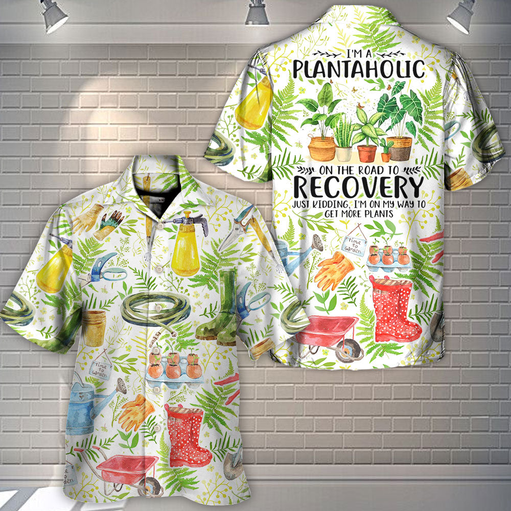 Vintage Gardening Plantaholic Hawaiian Shirt Artwork View For Weekend Travel And Beach Style
