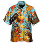 Turkey Thanksgiving Harvest Celebration Hawaiian Shirt Pattern View For Relaxed Warm Weather Outfits