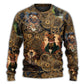 Vintage Cat Retro Heart Sweater For Playful Everyday Outfits Travel And Comfortable Daily Wear