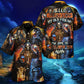 Gothic Dark Skull Hawaiian Shirt Front Pattern View For Vacation Style
