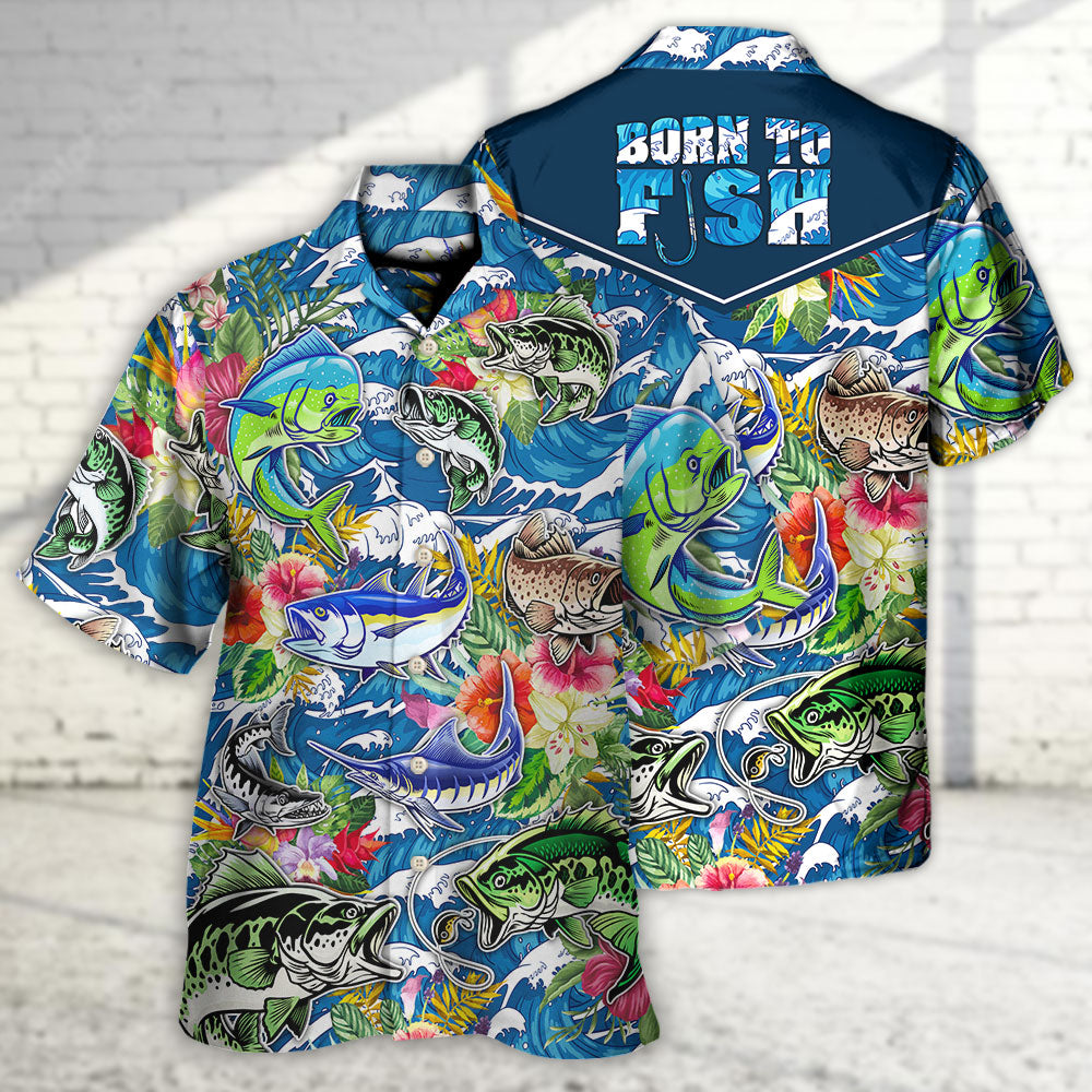 Tropical Coastal Fishing Activity Hawaiian Shirt Button Front Artwork For Summer Travel