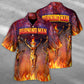 Vintage Music Event Built Burn Hawaiian Shirt For Resort Getaways And Comfortable Summer Activities