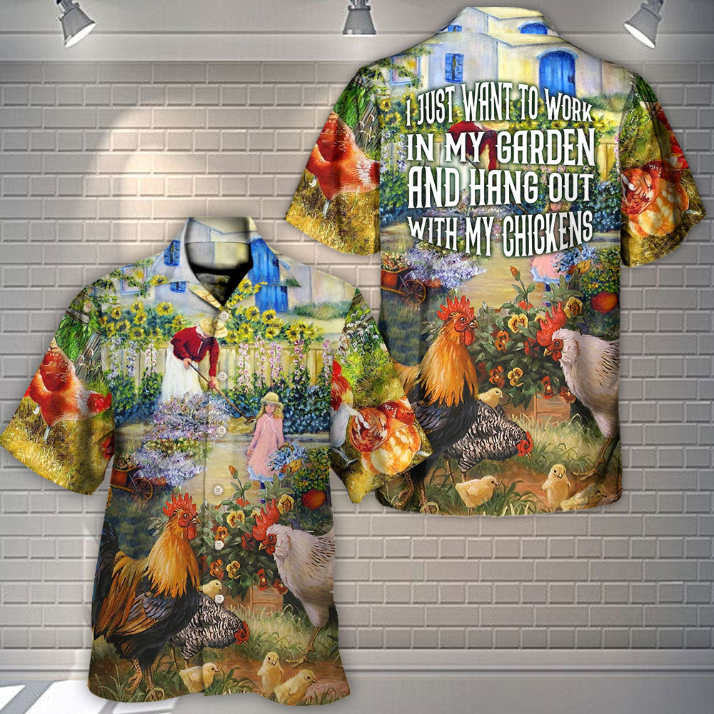 Vintage Gardening Garden Hawaiian Shirt Detailed Pattern View For Coastal Travel