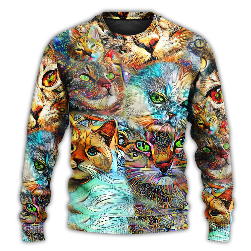 Heartfelt Cat Sweater For Animal Lovers Casual Wear Holidays And Thoughtful Gifting