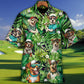 Tropical Funny Golf Dog Hawaiian Shirt Creative Print View For Warm Weather Events