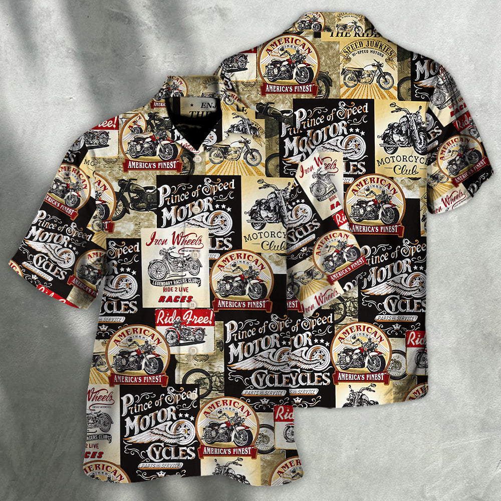 Vintage Motorcycle Timeless Treasures Motorcycles Hawaiian Shirt For Coastal Adventures And Warm Weather Wear
