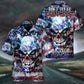 Vintage Skull Artwork Hawaiian Shirt Creative Print View For Thoughtful Gifting