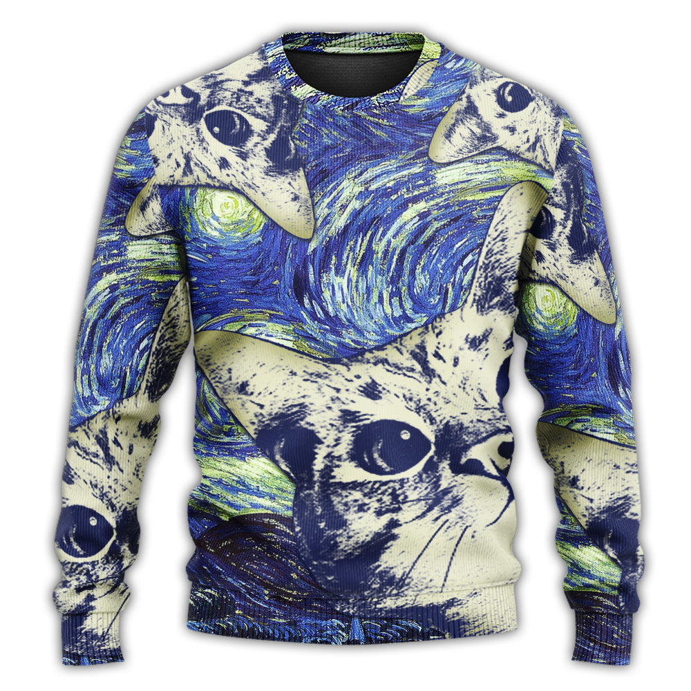Cute Cat Sweater For Animal Lovers Casual Wear Holidays And Thoughtful Gifting