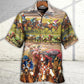 Horseback Riding Horse Hawaiian Shirt Relaxed Style View For Coastal Travel