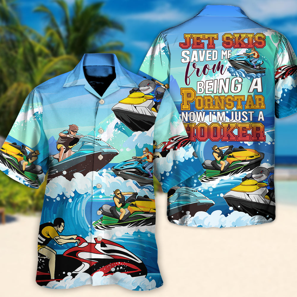 Funny Jet Skis Beach Gift Hawaiian Shirt For Resort Getaways And Comfortable Summer Activities