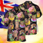 Tropical Cute Funny Sloth Hawaiian Shirt Relaxed Style View For Tropical Vacations
