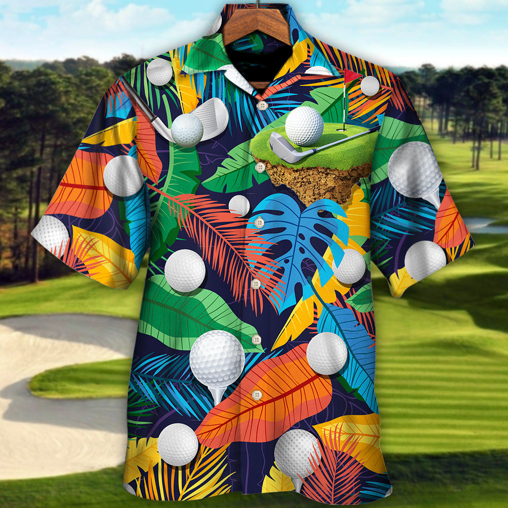 Tropical Funny Golf Weekend Humor Hawaiian Shirt Relaxed Style View For Tropical Vacations